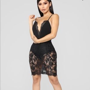 Fashion nova Black lace dress